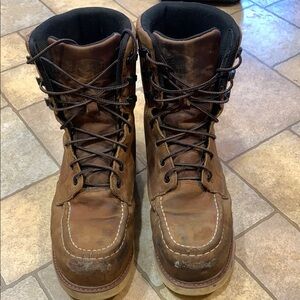 Mens Brunt Work Boots Steel Toe 10